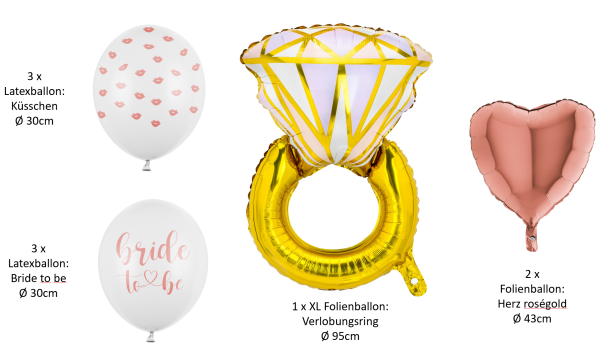 Hochzeits - SET: Diamantring - 9 Stk.